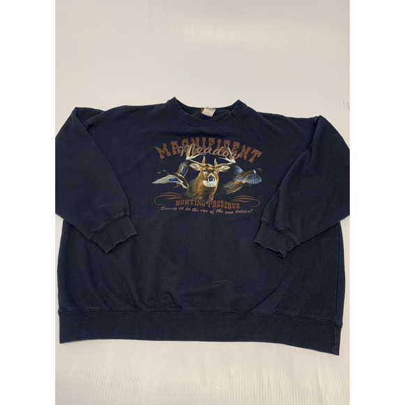 VTG American Outdoors Pullover Magnificent Meadow Blue 2X Men's A63 - Picture 1 of 7